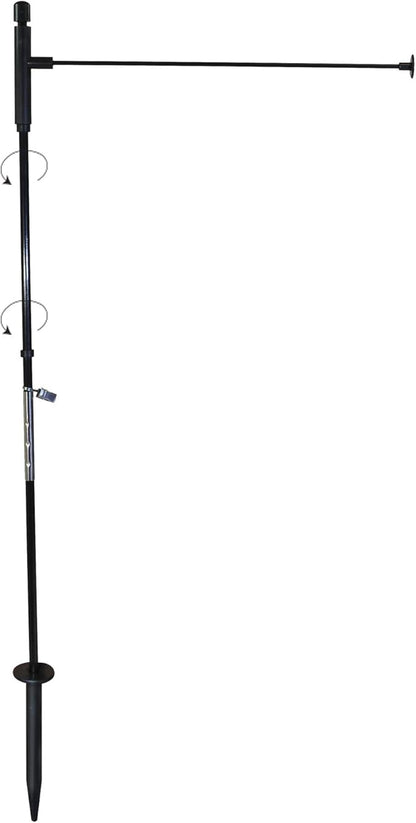 In the Breeze 4583 Pivoting Low-Profile 30 Inches High by 15 Inches Wide Garden Flag Pole, Black