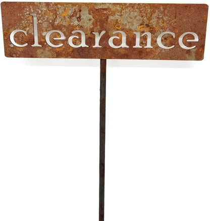 Classic Metal Garden Markers Clearance Items 20 to 33 Inches Tall (clearance 20", Naturally Rusted)