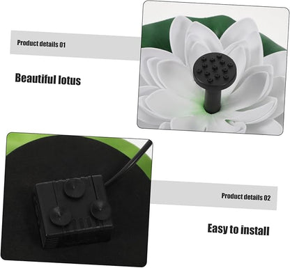 POPETPOP 1set Solar Lotus Fountain for Bird Bath Floating Water Lily Fountain for Garden Patio and Outdoor Spaces Attracts Birds Versatile Design