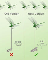 Dragon Fly Clips for Bugs Repellent, Outdoor Dragonfly Clips to Keep Bugs Away, Clip on Dragonfly Garden Decor Flying Butterflies Decorations Fake Flies Metal Dragon Moving Yard Ornaments Hat