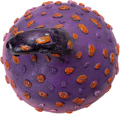 Pacific Giftware Whimsical Purple Garden Toadstool Mushroom Statue with Curled Cap and Orange Spots Resin Fantasy Decor for Outdoor Fairy Landscaping 17.71" Tall