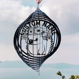 Personalized Hedgehog Metal Wind Spinner, Custom Outdoor Ornament for Yard Display, Kinetic Wildlife Sculpture, Cute Garden Gift (Hedgehog Garden Wind Spinner)