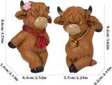 Set of 2 Cute Climbing Cow Flower Pot Hugger Figurines Resin Hanging Cow Statues Planter Pot Decorations for Home Garden Fence Balcony Patio Lawn Yard Ornaments