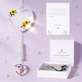Crystal Suncatcher Thank You Gift – Never Forget The Difference You Make Ornament for Women, Appreciation Gifts for Coworkers, Teachers, Bosses, Nurses, Friends, Meaningful Keepsake