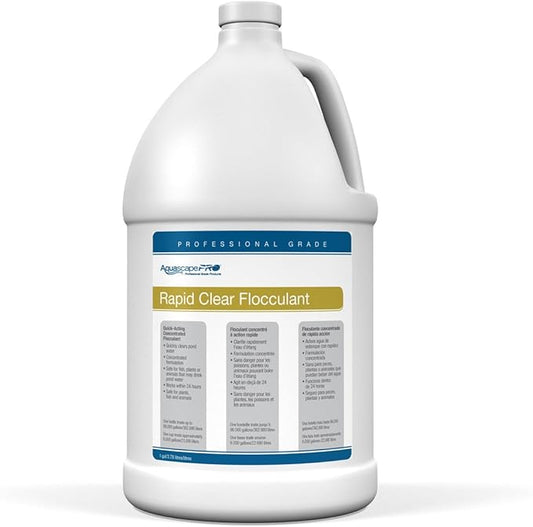 Aquascape 30412 AquascapePRO Rapid Clear Liquid Treatment for Pond Water Feature Waterfall Stream, 1 Gallon