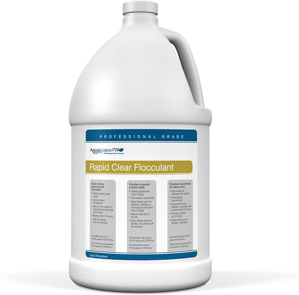 Aquascape 30412 AquascapePRO Rapid Clear Liquid Treatment for Pond Water Feature Waterfall Stream, 1 Gallon