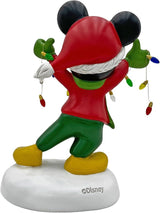 Disney Mickey with Lights Merry Christmas Garden Statue, 12 inches Tall, Officially Licensed Disney Product