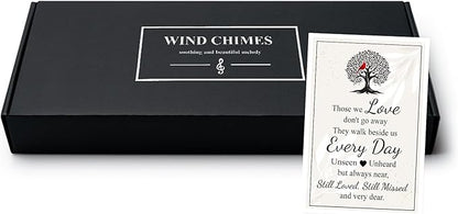 Cardinal Wind Chimes for Loss of Loved One, Sympathy Wind Chimes Home Decor Outdoor Garden, Gifts for Bereavement, Condolence, Funeral, Soothing Melodic Tones with Mute Option 32" - C4