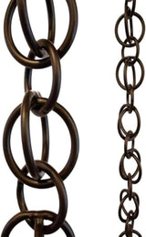 Rain Chains for Gutters Downspouts Outside-Decorative Rain Chain Metal Cups,Adjustable Hanging Rain Hutter Chain,Replacement for Downspout,Vintage Copper Rain Catcher coffeebrown-8m(26.3ft)