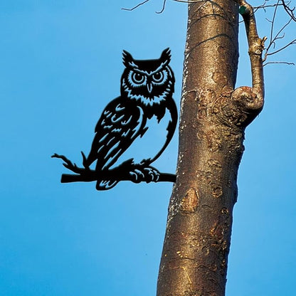SUPERDANT Metal Owl Garden Decor for Outside Bird Animals Yard Stakes for Decorations Outdoor Statues Iron Art Stake Decorative Silhouette Lawn Ornament Patio Porch Farmhouse Decoration Gifts