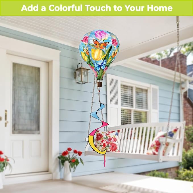 Briarwood Lane Sunshine Butterflies Hot Air Balloon Spinner