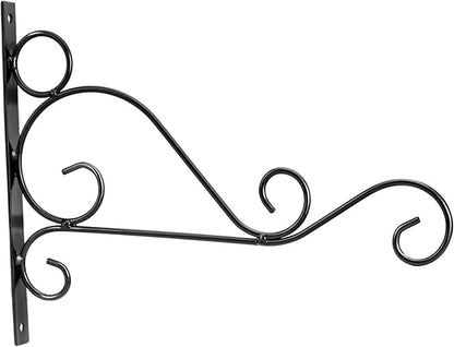 KEILEOHO 6 PCS 10 Inches Hanging Plant Bracket, Wall Mount Metal Plant Hanger with Screws, Iron Plant Brackets for Hanging Baskets Plants Flower Wind Chimes Bird Feeders Indoor Outdoor Home Decor