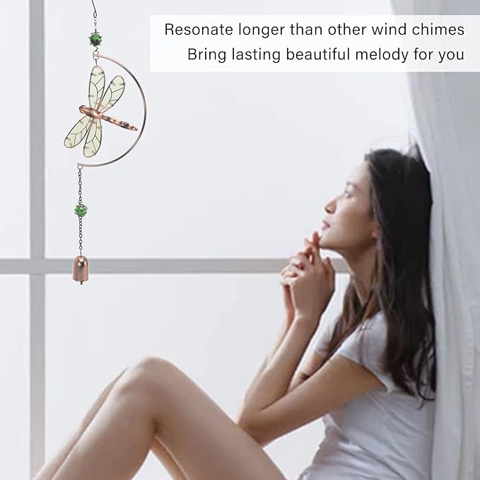 Dragonfly Wind Chimes, Dragonfly Ornaments Hanging Decorate Window Hanging Ornaments for Patio, Garden, Backyard or Porch