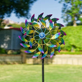DREAMSOUL 360° Wind Spinners Outdoor, 13" Dia Wind Spinner with Metal Stake, Kinetic Two Way Spinner for Yard Garden Outdoor Decor