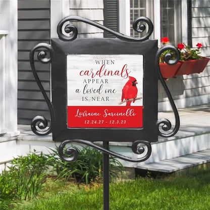 GiftsForYouNow Memorial Cardinal Personalized Garden Stake