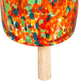 Evergreen Garden Colorful Art Glass Wind Chime | Orange Amber| Solid Wood Striker | Natural Deep Tone | 8 Inches Tall | Beautiful Gift for Patio, Garden, Outdoor Home Decor
