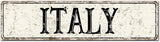 Madcolitote Vintage Italy Wood Sign Italy Street Signs Customized Rustic Wooden Wall Art Farmhouse Wall Decor Kitchen Wall Hanger Retro Decoration Sign Housewarming Gift 6x24in