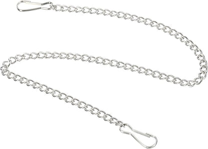MECCANIXITY Hanging Chain with Snap Clips 15.75 Inch Garden Plant Hangers for Signboard Chalkboard Basket Lantern Wind Chime, Stainless Steel Pack of 6