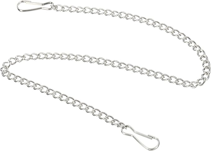 MECCANIXITY Hanging Chain with Snap Clips 15.75 Inch Garden Plant Hangers for Signboard Chalkboard Basket Lantern Wind Chime, Stainless Steel Pack of 4