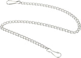 MECCANIXITY Hanging Chain with Snap Clips 15.75 Inch Garden Plant Hangers for Signboard Chalkboard Basket Lantern Wind Chime, Stainless Steel Pack of 4