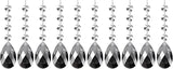 PATIKIL Teardrop Crystal Chandelier Pendants Beads, 10 Pack 125mm Length 38mm Chandelier Prisms Parts Ornaments Hanging Beads for DIY Arts Crafts Decoration, Electroplating Gray