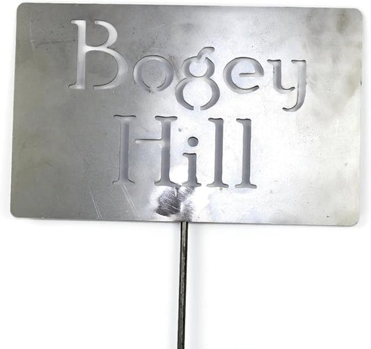 Classic Metal Garden Markers Clearance Items 20 to 33 Inches Tall (Raw Unfinished Steel, Bogey Hill 23")