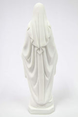 Vittoria Collection 12" Our Lady of Grace Virgin Mary Madonna Blessed Mother Religious Catholic Italian White Statue Sculpture Figurine Figure Made in Italy Indoor Outdoor Garden