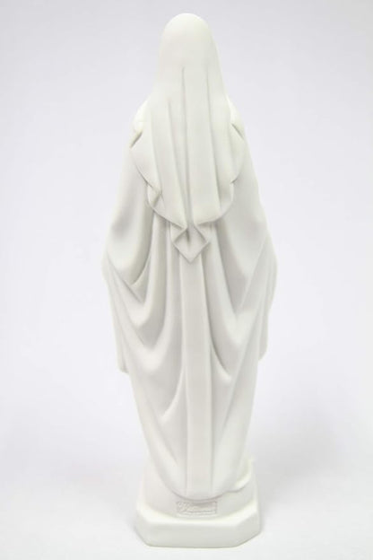 Vittoria Collection 12" Our Lady of Grace Virgin Mary Madonna Blessed Mother Religious Catholic Italian White Statue Sculpture Figurine Figure Made in Italy Indoor Outdoor Garden