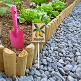 Uptell Vintage Aluminum Mango Fruit Signs Yard Sign with Stake for Garden Fruit Garden Label Stakes Plant Markers for Outdoor Plants Waterproof 7x8.8 inch