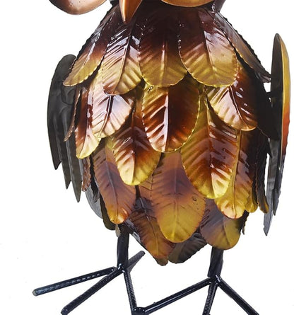Owl Statue Creative Owl Sculpture Garden Decoration Metal Yard Art for Yard Outdoor Decoration