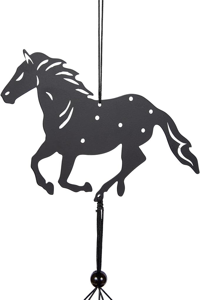VP Home Wild Horses Wind Chimes for Outside - Harmonic Windchimes with Rustic Design for Gardens, Patios, and Porches - Thoughtful Horse Gifts for Mom, Grandma, and Horse Lovers - 12 x 12 x 84 Inches