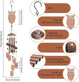 OLYCRAFT Owl Metal Wind Chimes Outdoors Wind Chime Sympathy Memorial Windchime Iron Windchime Memorial Presents Hanging Windbell for Patio Backyard Home Garden Pendant Decoration - 30 Inch
