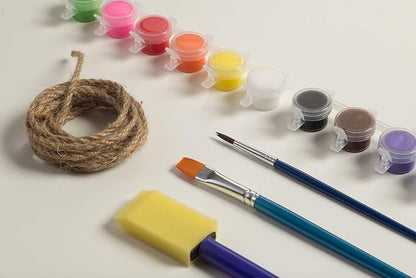 MindWare Make Your Own Wind Chime Craft Kit – Makes 1 Wind Chime, Includes 13 Paint Colors, 3 Brushes and Instructions