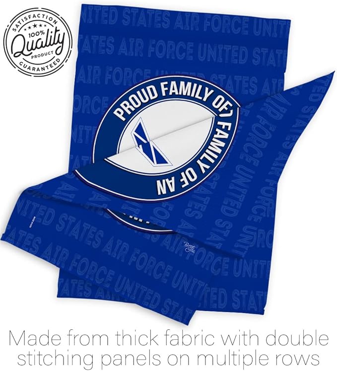 Proud Family Airman Garden Flag - Armed Forces Air Force USAF United State American Military Veteran Retire Official - House Decoration Banner Small Yard Gift Double-Sided Made in USA 13 X 18.5