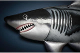 LIFFY Metal Shark Wall Decor, 36 Inch Large Fish Wall Art with Glass Accents, Hanging Ocean Theme Artworks Sculpture Decorations for Indoor Outdoor, Unique Nature Gift for Sharks Lover