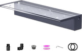 Pool Fountain, LONGRUNNEW Transparent Acrylic Pool Waterfall Spillway with Pipe Connector Kits for Indoor/Outdoor Decorative, 23.6 Inches Pool Water Feature for Garden Patio, Backyard Koi Pond Decor