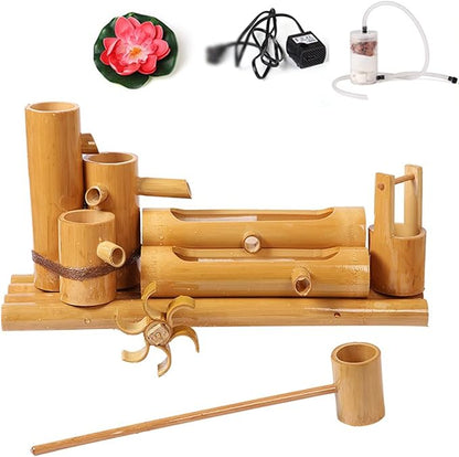 Water Features for The Garden Bird Bath Bamboo Fountain Outdoor WaterFountain is Suitable for Garden Fish Tank Ponds, Etc. to Make It More Exquisite,3(3(70cm/27.5in)