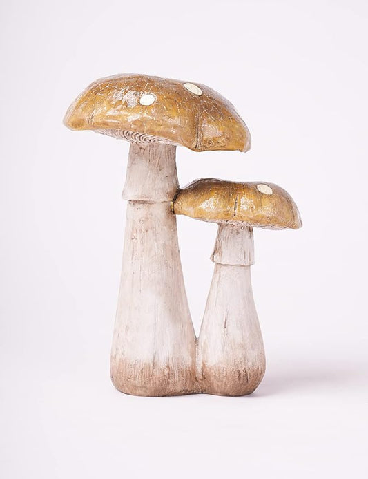 SEINHIJO Mushroom Statue Fairy Garden Decor Outdoor Figurine Polyresin Patio Gift 7.1 Inch