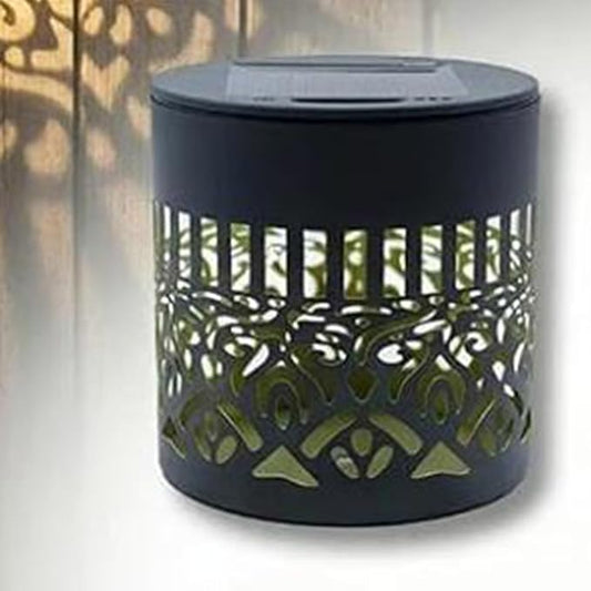 Decorative Solar Mandala Lights, Metal Solar Powered Outdoor Deck Step Wall Lights, Waterproof Solar Mandala Fence Lights Outdoor, for Garden Post Patio Backyard Yard Decor (1PCS)