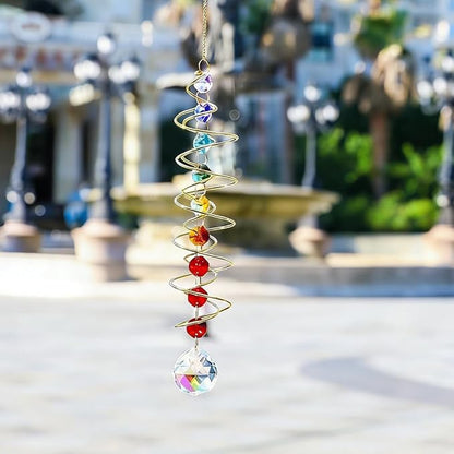 Rainbow Crystal Suncatcher, Spinners Crystal Wind Chimes, Suncatchers for Windows Hanging, Wind Chimes Indoor Gifts for Women