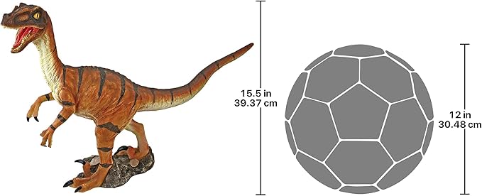 Design Toscano Velociraptor Scaled Dinosaur Statue
