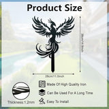 WADORN Phoenix Rising Metal Decorative Garden Stakes, Funny Bird Metal Outdoor Statues Weatherproof Garden Decoration Ornament Gifts Bird Outdoor Yard Decor for Backyard Pathway Patio Lawn Walkways