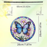 8 Inchacrylic Window Hanging, Forget Me Not Flower Stained Glass Suncatcher, Window Decor, Plant Lover Gift for Women, Best Friend, Family, Colleague, Classmate (232)
