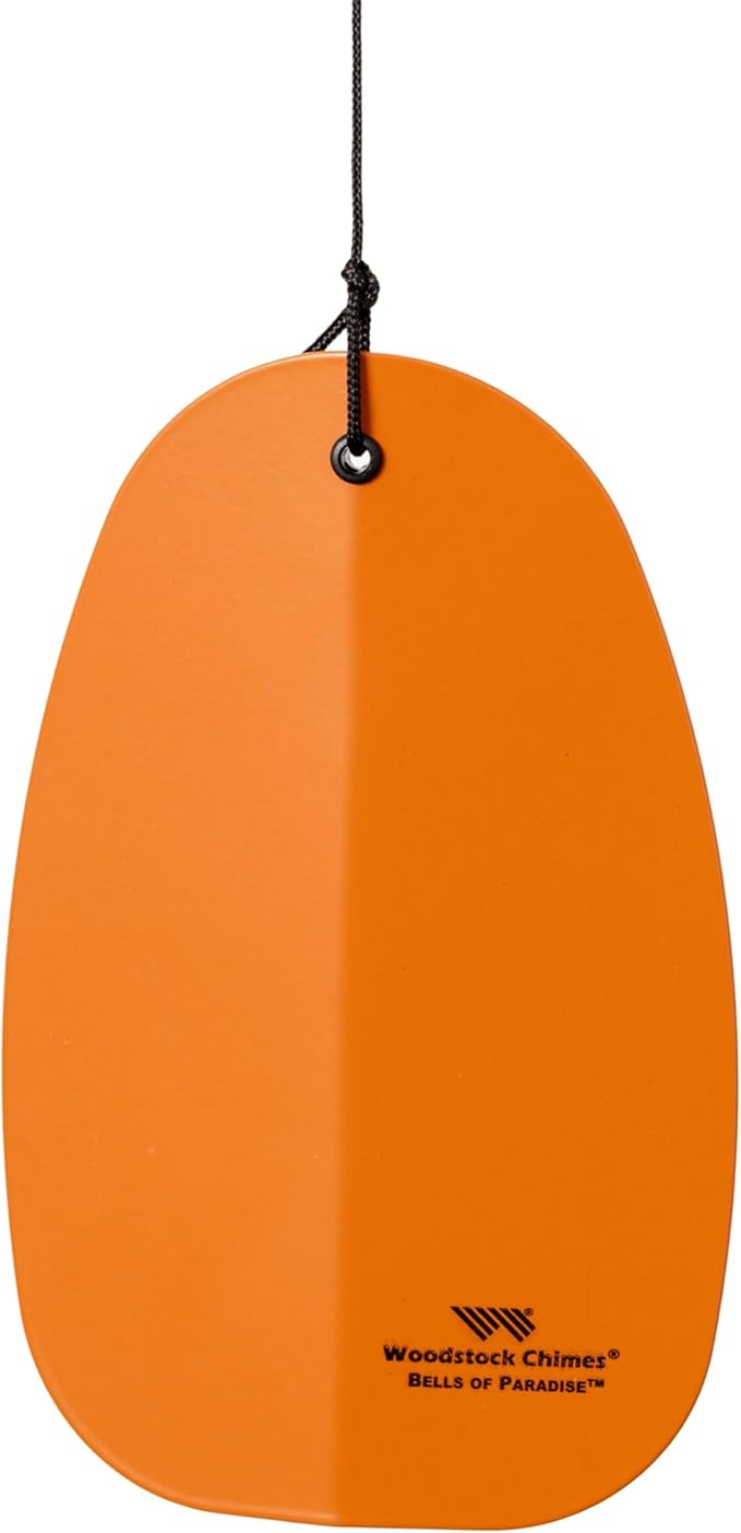Woodstock Chimes Bells of Paradise Medium 32" Orange Outdoor Memorial Gift, Wind Chimes for Backyard, Porch, Garden Patio Decor, Deep Tone Windchime BPMTER