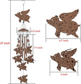 Flying Pigs Wind Chimes for Garden, Home, Balcony, Yard, Outdoor Decoration, Pig Wind Bells, Memorial Wind Chime, Wind Catcher, Blessing Wind Bells Xmas Gifts for Mom, Grandma, Family, Women, Friend