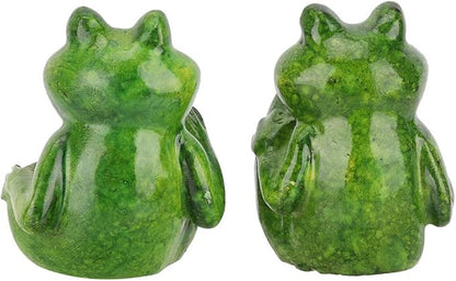 GLOGLOW Handcrafted Animal Decoration, 2pcs Cute Resin Sculpture Courtyard Garden Outdoor Garden Ornament Park Villa Landscape for Home Desk