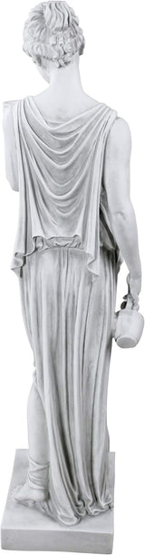 Design Toscano KY71304 Hebe Greek Woman Patron of Youth Indoor/Outdoor Garden Statue, Large Size, 10 inches Wide, 32 inches Tall, Handcast Polyresin, Antique Stone Finish