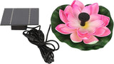 Lotus Flower Solar Landscaping Floating Solar Bird Bath Fountain for Fish Pond Garden Patio Aquarium 1.4W