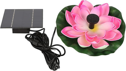 Lotus Flower Solar Landscaping Floating Solar Bird Bath Fountain for Fish Pond Garden Patio Aquarium 1.4W