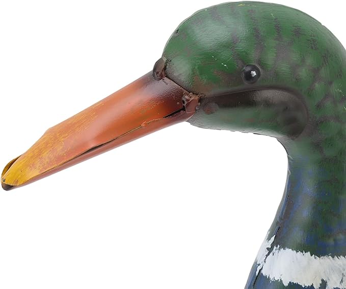 Duck Statue for Garden, Iron Water Proof Animal Decor with Auto Light, Cute Lawn & Patio Decoration for Outdoor (Multiple Colors)